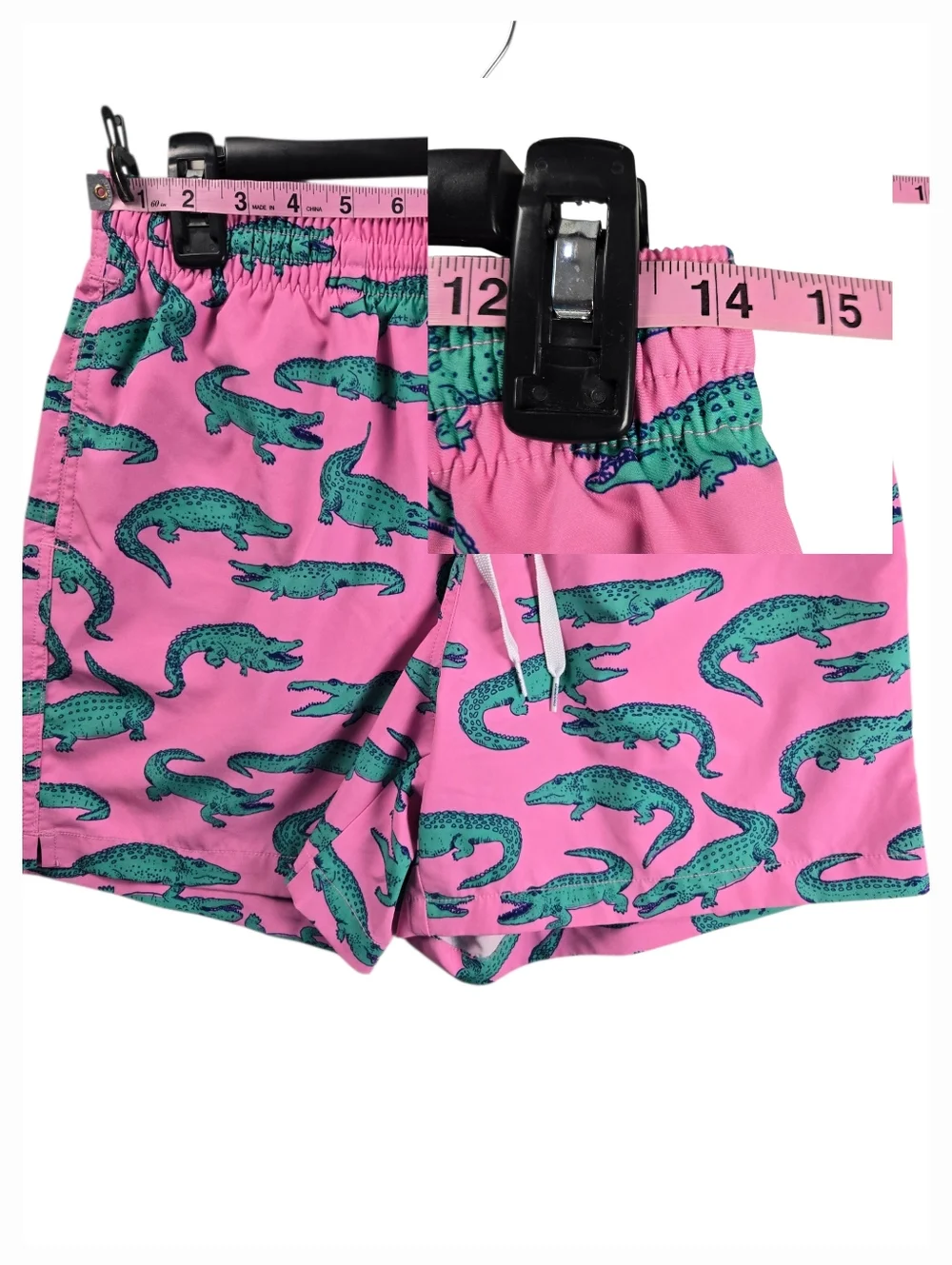 Chubbies The Glades 4-Way Stretch Swim Trunks Pink Alligator Mesh Liner 5.5